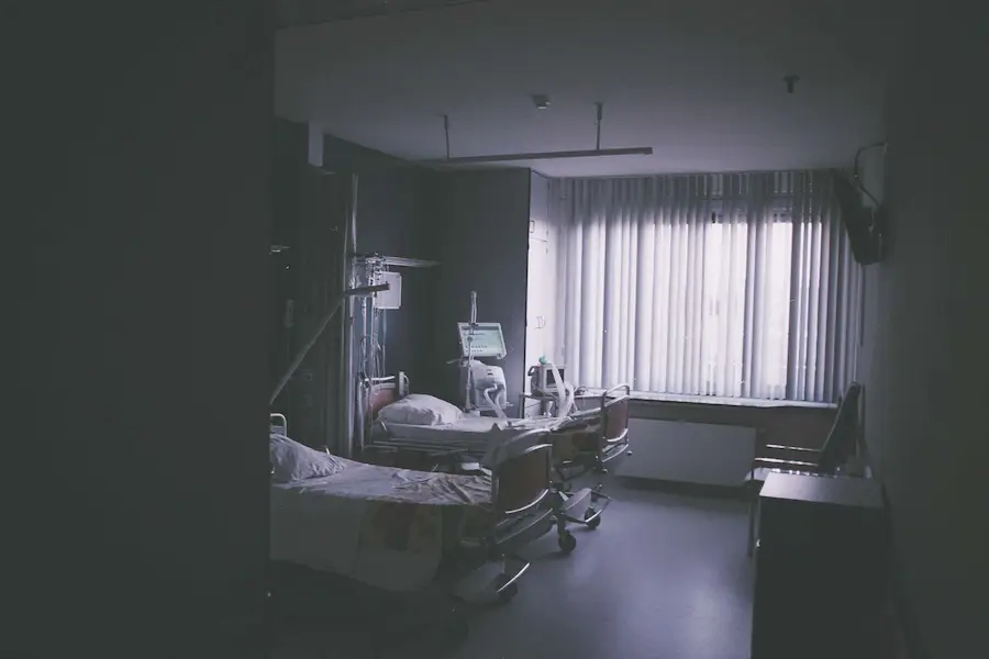 Hospital beds in a dark room | Capital Surgical Hips Boise